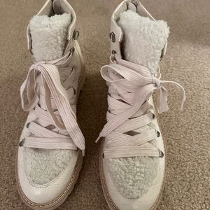 Women's White High-Top Sneakers